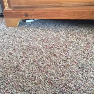 Used tampon under dresser. Ick!!!