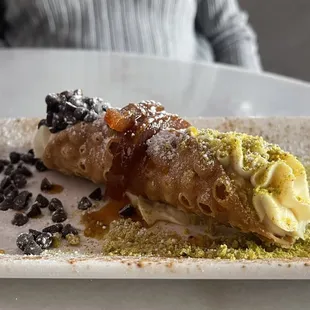 fresh made cannoli