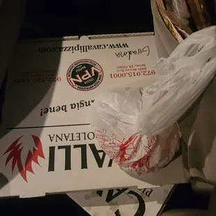 To go! They made a mistake on one of my pizzas, so they remade it and gave me the mistake anyway. Free pizza!!!