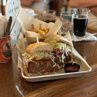 This meatloaf sandwich, though. Smoked, bacon-wrapped, bourbon glaze sauce. C'mon.