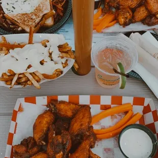 Wings, fries, hangover hash, and Moscow mule