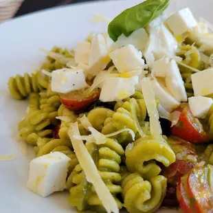 a close up of a pasta dish