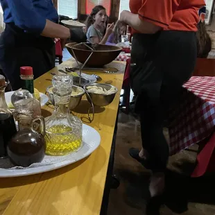 Caesar salad tableside