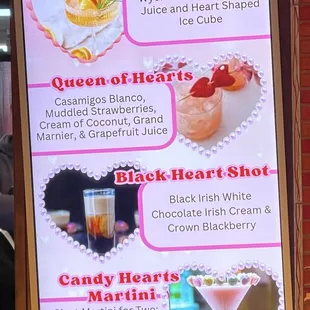 Valentine Drink Specials