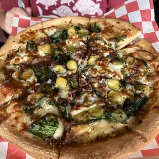 "While in Brussles" pizza