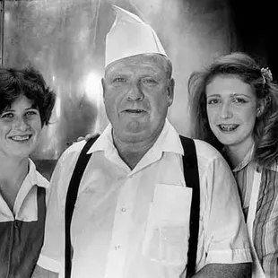 Founder of the original Caveman Kitchens, the late Dick Donley and his two daughters.