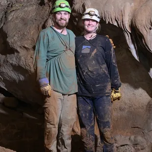 Us at the end of the tour in all our muddy glory.