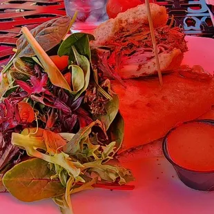 Cuban sandwich w/ side salad