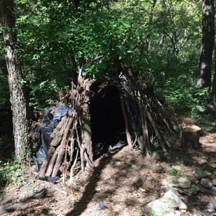 Homemade hut/teepee thing