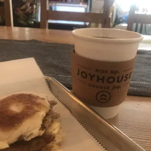 Sausage breakfast sandwich