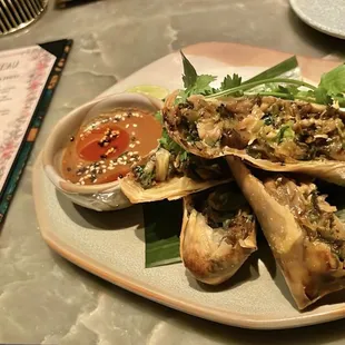 a plate of food on a table