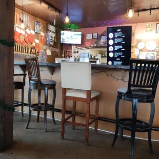 The bar area!