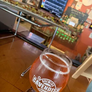 Momma Rose Pomegranate Saison Philly pizza