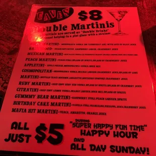 Sunday Menu
