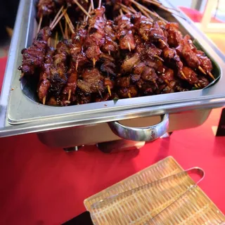 Pork BBQ on Sticks