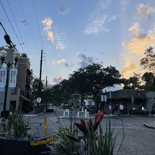 a view of a city street