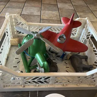 Airplanes for kids to play with while mommies enjoy coffee
