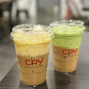 C3. Egg Coffee and C10. Matcha Coffee