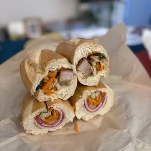 Roasted Pork Belly and Cold Cuts Banh Mi