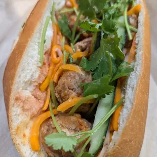 Meatball Banh Mi -so good