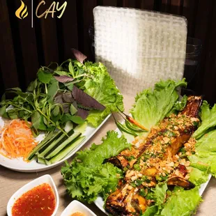 CÁ NƯỚNG / GRILLED WHOLE CATFISH