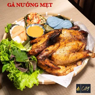 GÀ NƯỚNG MẸT NGŨ VỊ / GRILLED CHICKEN ON "MET"