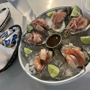 oysters and mussels, food, oysters, shellfish, mussels