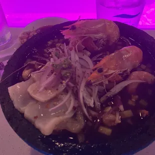 Shrimp, octopus aguachirle ceviche