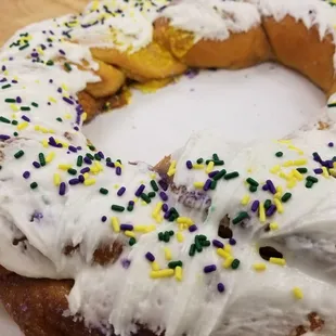 Delicious traditional king cake