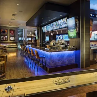 a shuffler table in the foreground