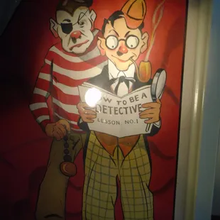 Cartoon bad guys, close-up.