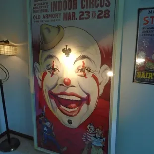 7 foot tall antique circus poster, in a frame - less than 300 bucks!