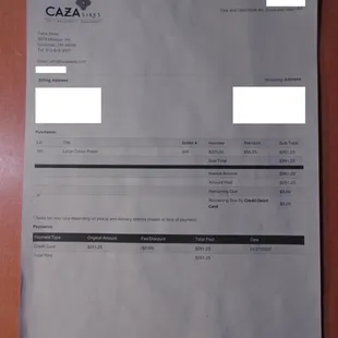 Final tab - what a deal!