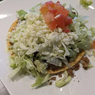 Beef tostada