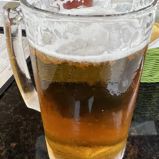 a glass of beer