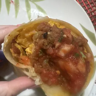Topped with their salsa and GREAT!