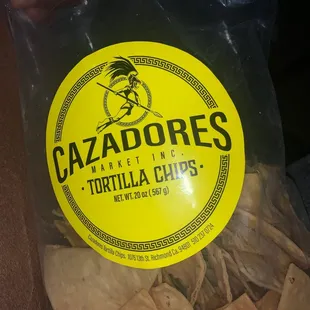 House homemade  chips , they fried in the same grease as Carnitas and Chicharrónes!!