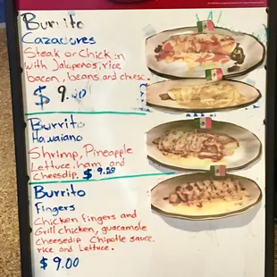 a menu