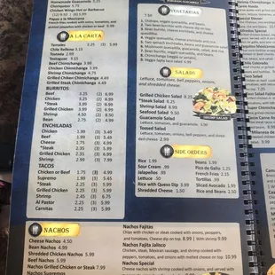 sushi and sashimi, menu