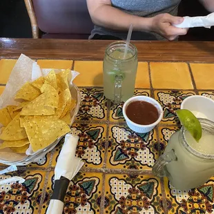 a woman sitting at a table