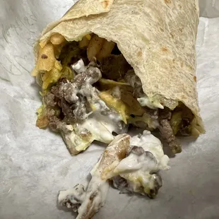 California burrito- added (guac &amp; sour cream)