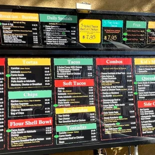 the menu