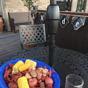 a plate of food on a table