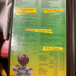 the menu