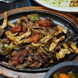 One of the three combination fajitas platters.