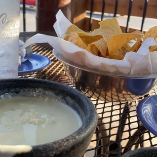 Chips and White Queso