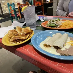 Enchilada - 2 Enchiladas and beef Taco - 2 Tacos