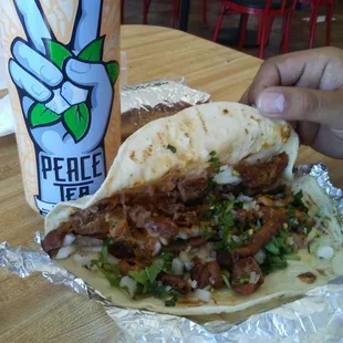 Tripas burrito opened $3.29