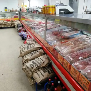 a variety of meat products