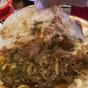 Asked for no veggies and they have me extra!